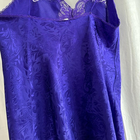 Vintage Deena Purple Slip Dress with Lace Detail Womens Size M/L - Picture 6 of 6
